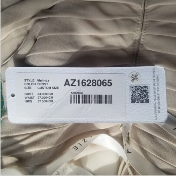 Azazie Melinda Dress Graduation Bridesmaid Prom Bust 34" Waist 27" Hips … - Picture 7 of 13